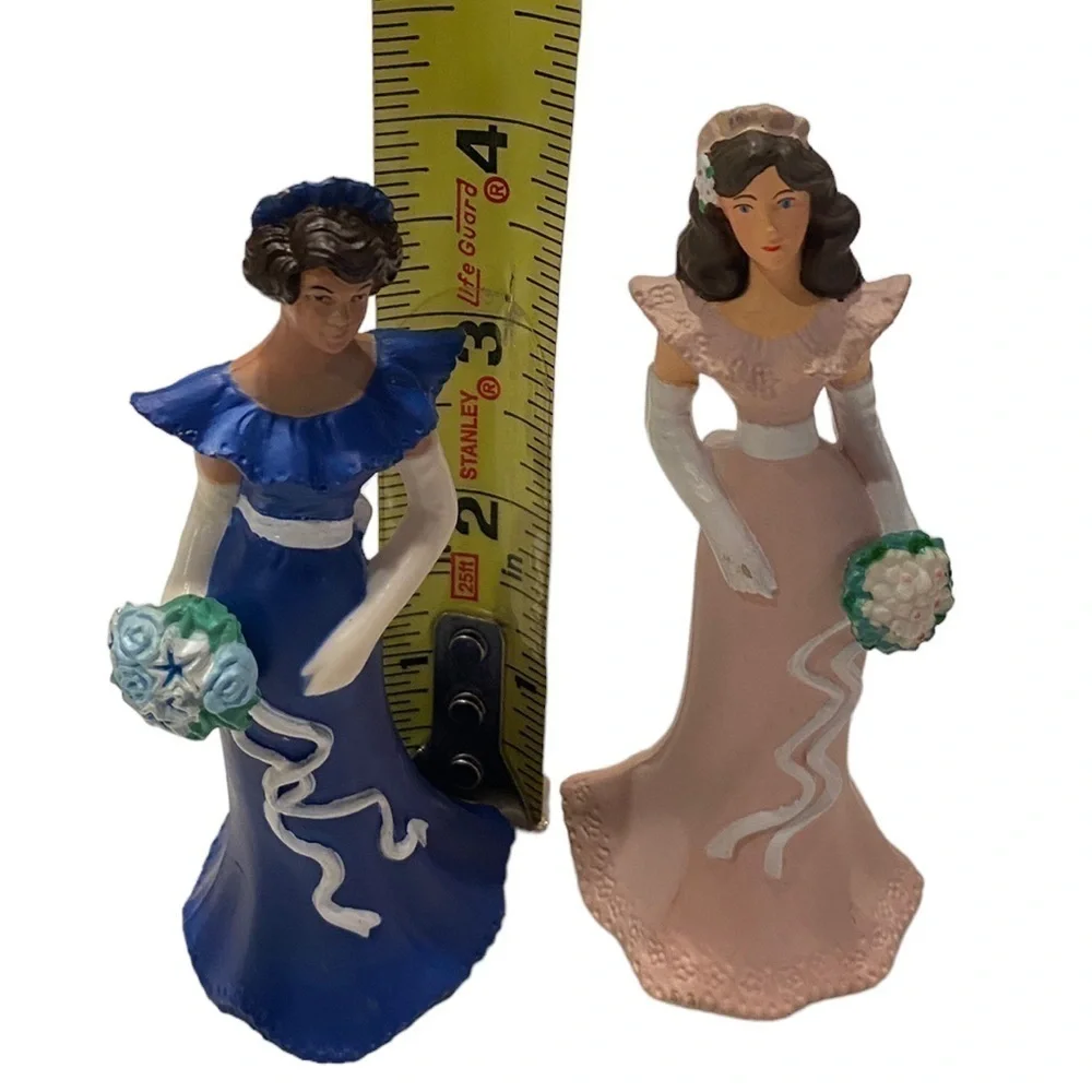 Wilton Bridesmaid in Pink/Blue Dress Cake Topper Figurines Decoration 1991